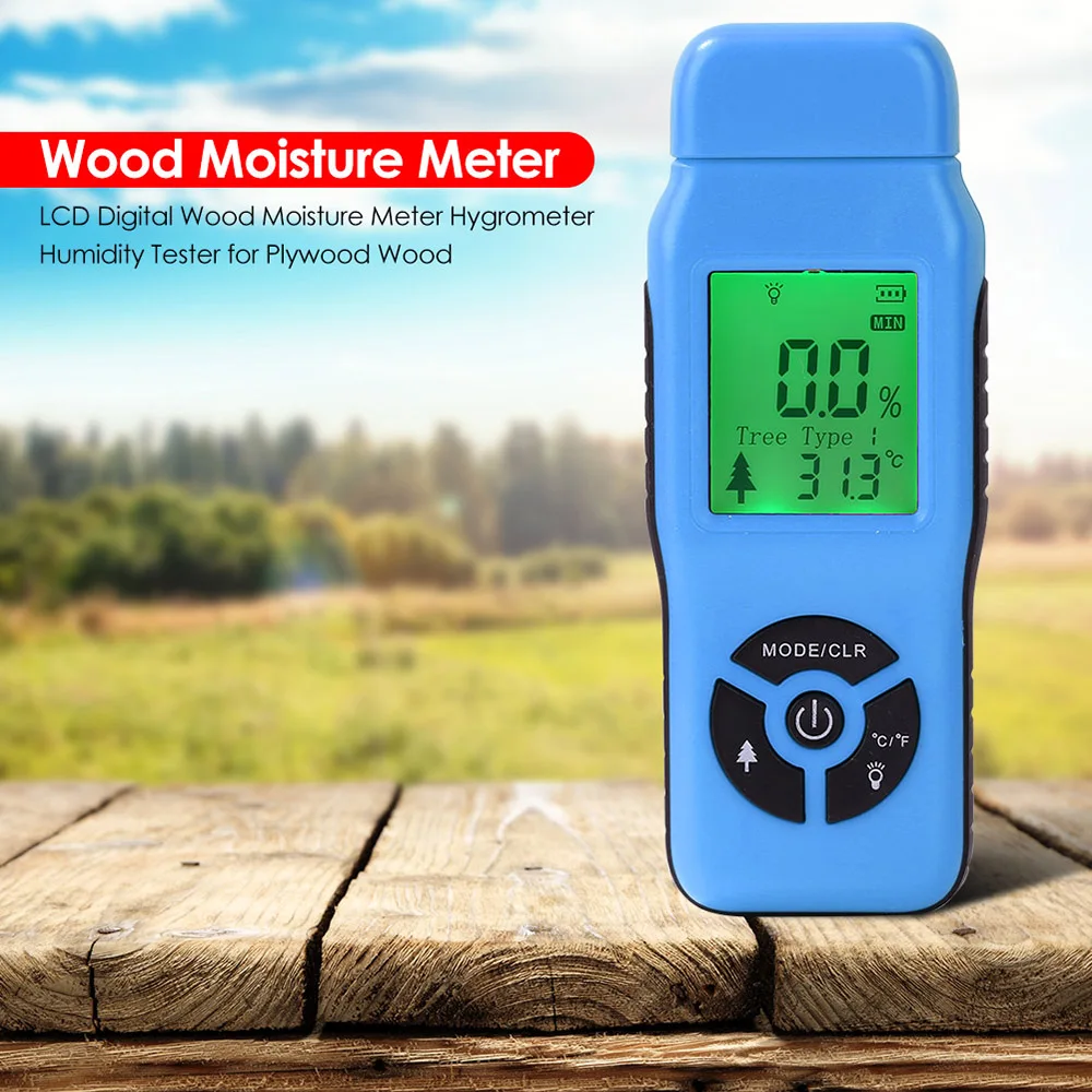 2%-70% двухконтактный цифровой измеритель влажности древесины, измеритель влажности древесины, гигрометр, анализатор влажности древесины, детектор с ЖК-дисплеем