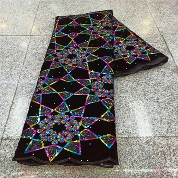 

African Velvet Lace Fabric 2020 green High Quality stones Lace Material For Wedding Dress Nigerian French Stones Lace Fabrics