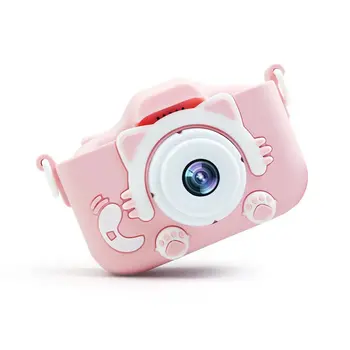 

Mini Digital Camera Cartoon Cute Camera Toys Children Birthday Gift Toddler Toys Memory card camera with silicone cover