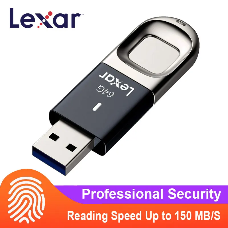 Флэш-накопитель Lexar с кодировкой по отпечатку пальца 32 ГБ 64 128 256 флэш-накопитель F35