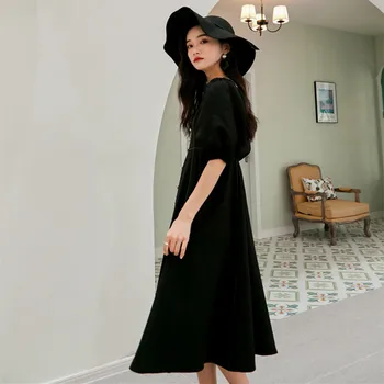 

2020 Promotion Sale Plus Size Zanzea Maxi Dress Free Shipping Square Collar Dress Long Pearl A-line Big Swing Female Summer