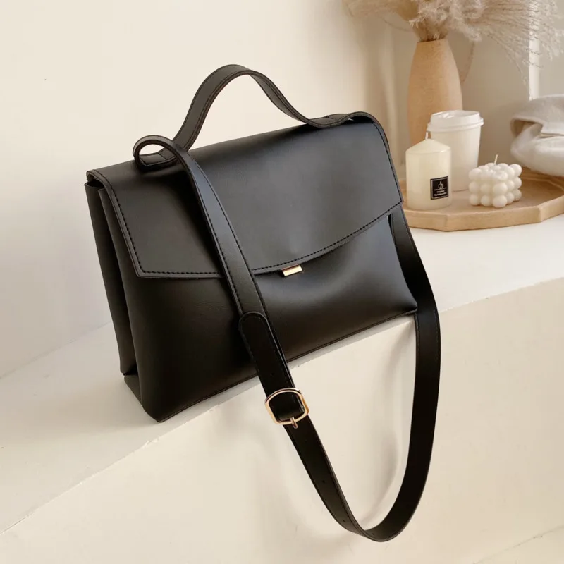 Vintage Fashion Female Tote Bag 2022 New High Quality PU Leather Women's Designer Handbag High capacity Shoulder Messenger Bag 1