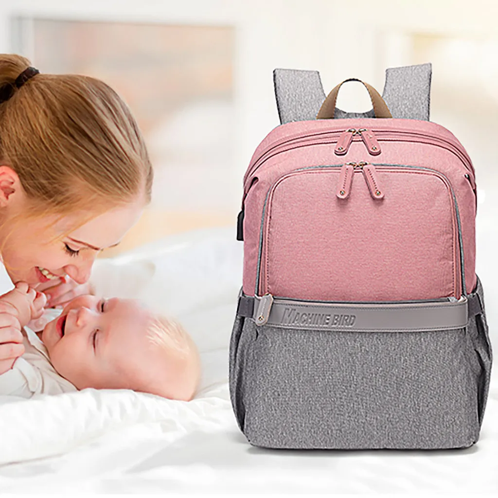 50# Women Backpacks Waterproof Large-capacity Trave Bag Color Matching With USB Women Backpack Mochilas School Bags For Girls