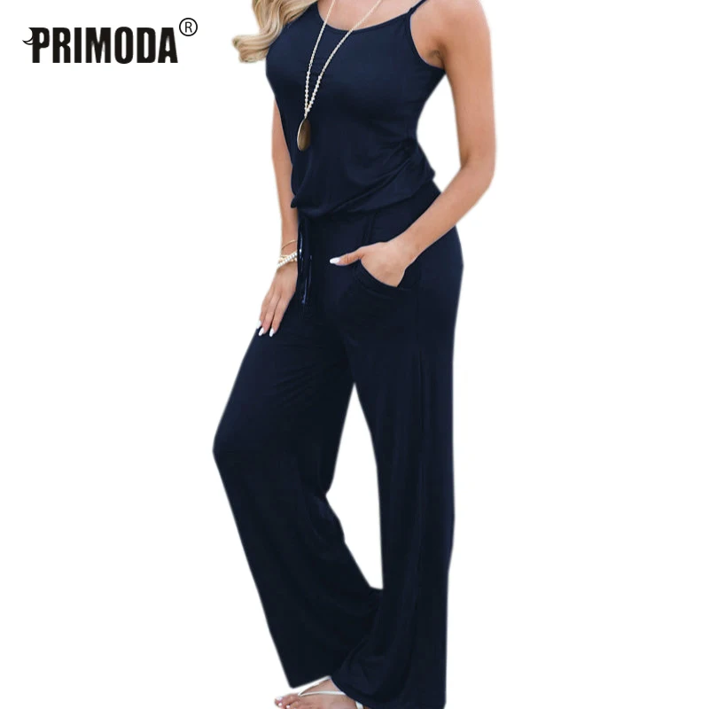 red spaghetti strap jumpsuit