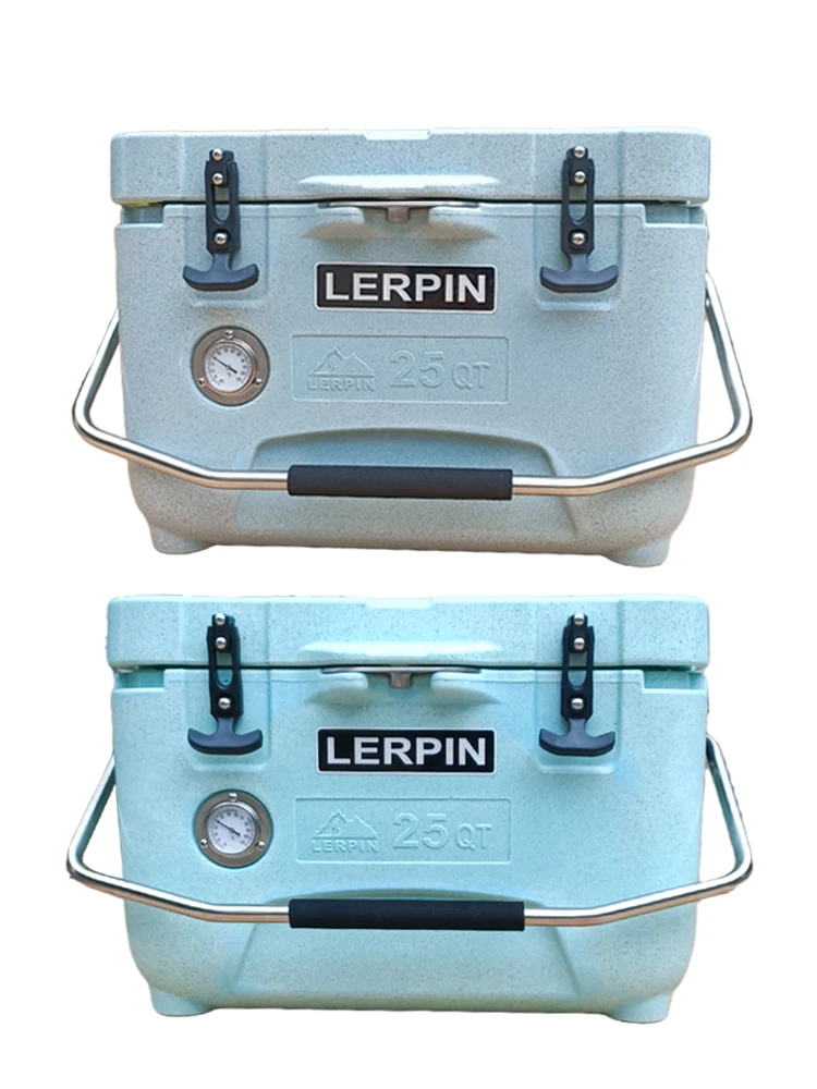 

Lerpin Colorful 25QT Rotomolded Camping Cooler Portable Outdoor Mini Refrigerator Without Electricity