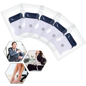 50Pcs EMS Self Adhesive Pulse Gel Electrode Pads Patch For Tens Acupuncture Therapy Body Massager