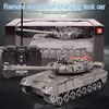 New remote control Big tank charger battle launch cross-country tracked Light Musical vehicle boys play Toy for kids children 1