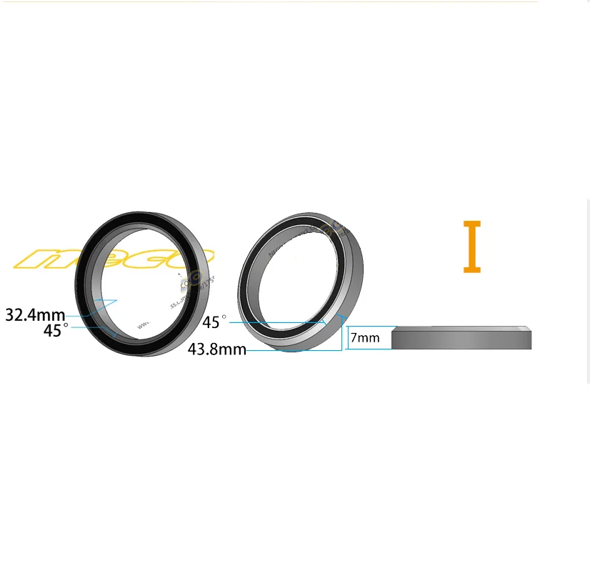 Neco подшипник велосипед гарнитура для гигантский OD2 XTC8 39 41 41,8 43,8 46,8 46,9, 47(Европа) 6 6,5 7 8 30 45 градусов угол дорожный велосипед - Цвет: I