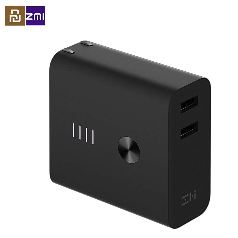 Быстрое зарядное устройство Youpin ZIMI QC 3,0 5 в 3 А, настенное зарядное устройство 2 в 1 и внешний аккумулятор 6500 мАч, внешний аккумулятор Zmi для телефонов Xiaomi, Samsung