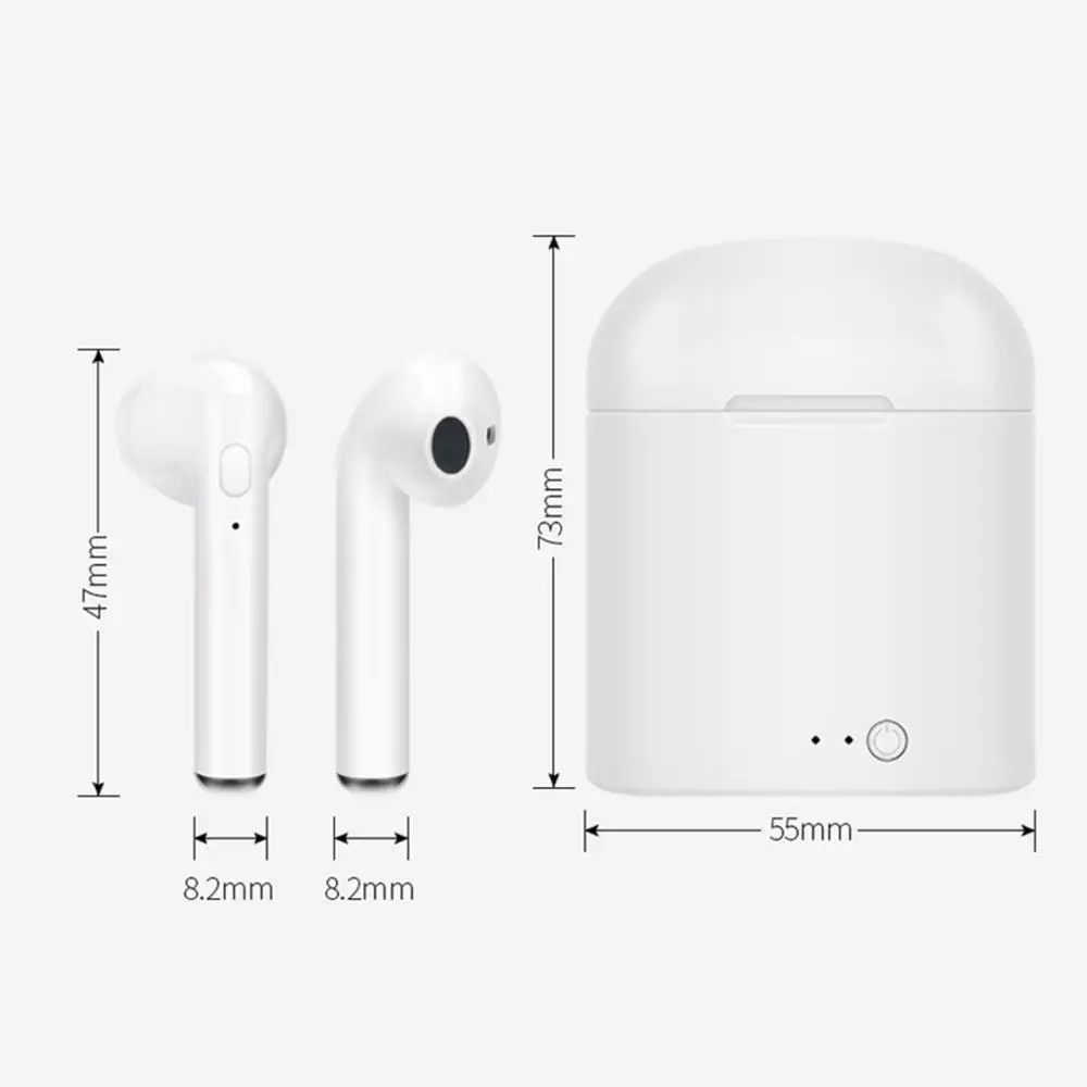 I7s TWS Bluetooth 5,0 наушники стерео наушники Bluetooth гарнитура с зарядным устройством беспроводные гарнитуры для всех смартфонов W8D0