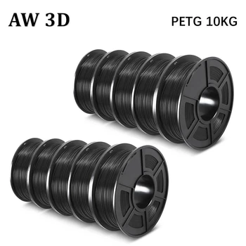 

AW 3D PETG Filament 10 Rolls 3D Printer petg filament 10kg 1.75mm Diameter Tolerance 0.02mm Eco-friendly High Toughness Material
