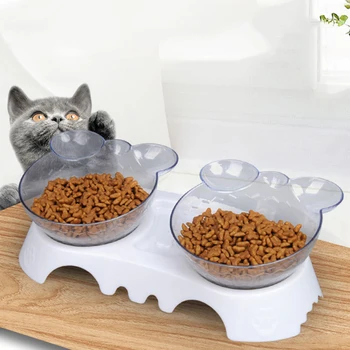 

Cat Bowls Double Bowls With Raised Stand Pet Food And Water Bowls For Cats Dogs Feeders Cat Bowl Pet Supplies Cat Water Bowls