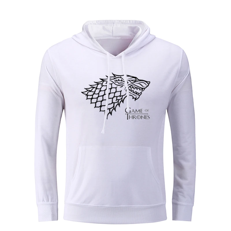 icWM911W Direwolf Игра престолов дом Старк Волк Тотем скоро зима для мужчин Графический свитер с капюшоном струны пуловер с капюшоном подарок - Цвет: icWM911W