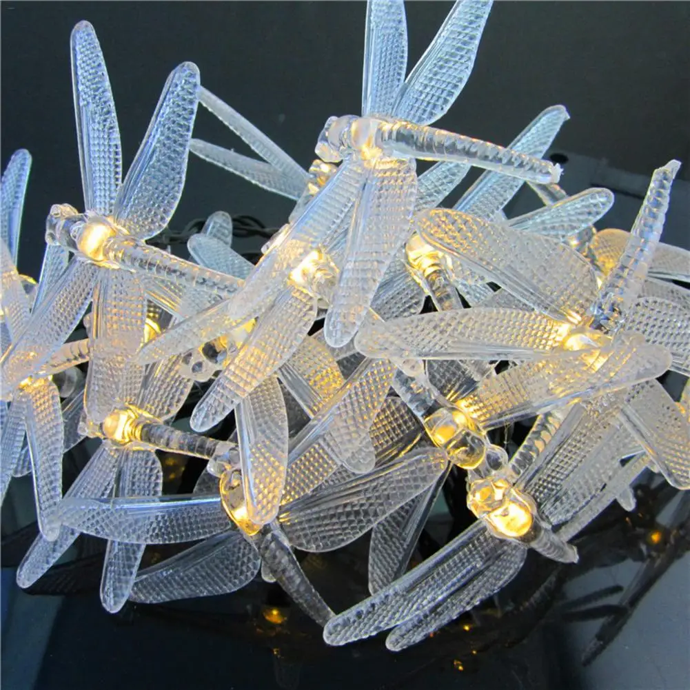 6 м бабочки СВЕТОДИОДНЫЙ строка праздник солнечная рождественские огни свадебные светильники 30SMD светодиодный для активного отдыха на открытом воздухе, украшение-Гирлянда для вечеринки