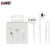 Проводные наушники с микрофоном в ухо стерео музыкальные наушники спортивные наушники для наушников lightning для iPhone 8 7 Plus X XS MAX