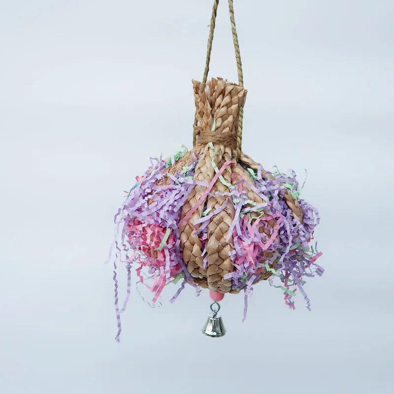 Игрушечные попугаи игрушка птица шнуры игрушка солома щеткой игрушка попугай бумажная щетка игрушка
