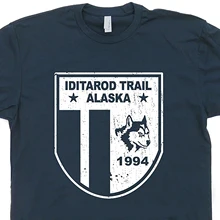 Iditarod футболка Аляска ездовая собака гонщик Хаски Санки гонки
