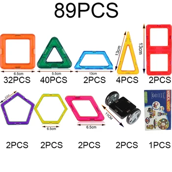 

19-125PCS Big Size Magnents Building Blocks Constructor Magnetic Designer Building Toys Model Toys For Children