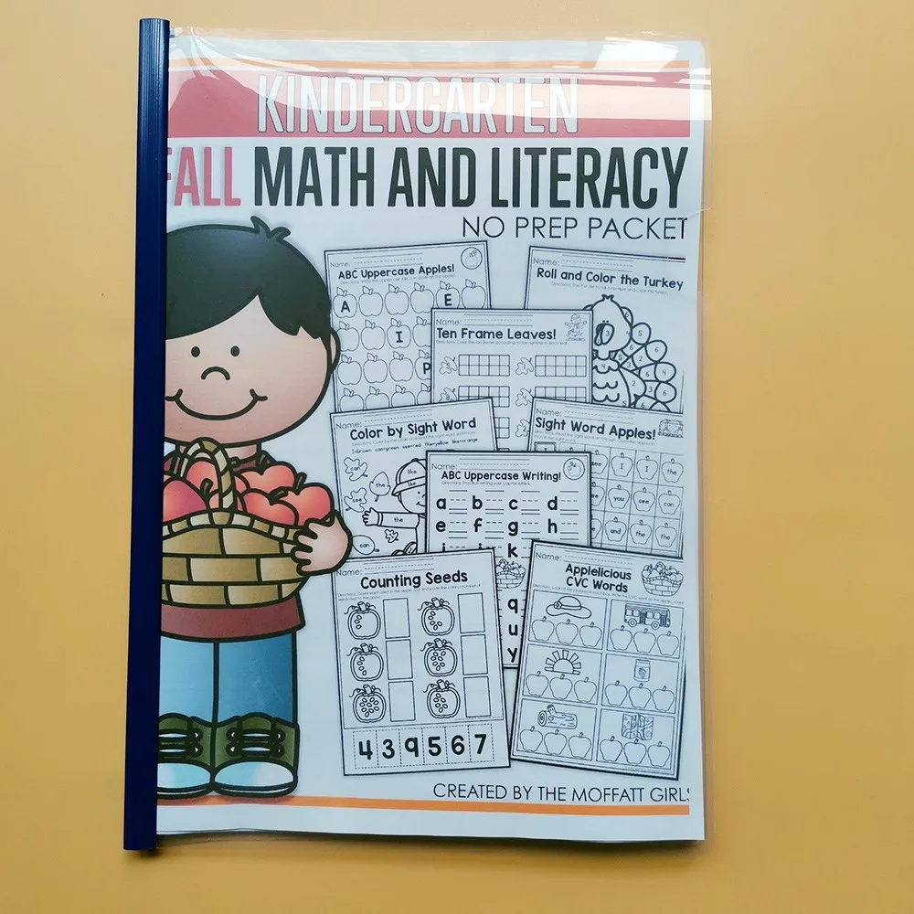 Educational Toys for Children Fall Math and Literacy Packet Classroom Decoration Learn English Book Color Painting Exercise Book Educational Toys for Children Fall Math and Literacy Packet Classroom Decoration Learn English Book Color Painting Exercise Book