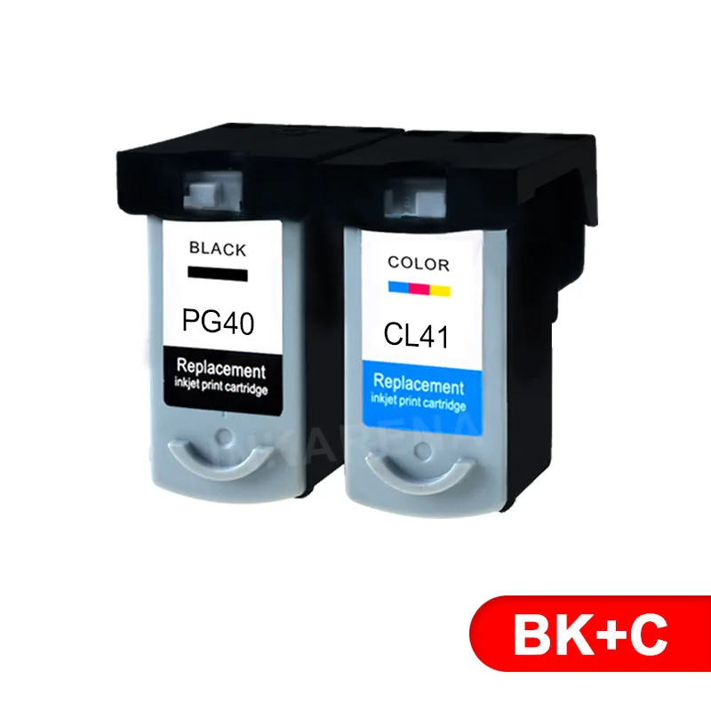 INKARENA PG-40 CL-41 чернильный картридж для принтера Canon PG40 CL41 Black& Цвет для Canon PIXMA MP160 MP140 MP450 MX300 MX310 IP1600 IP1900 - Цвет: PG40-BKC