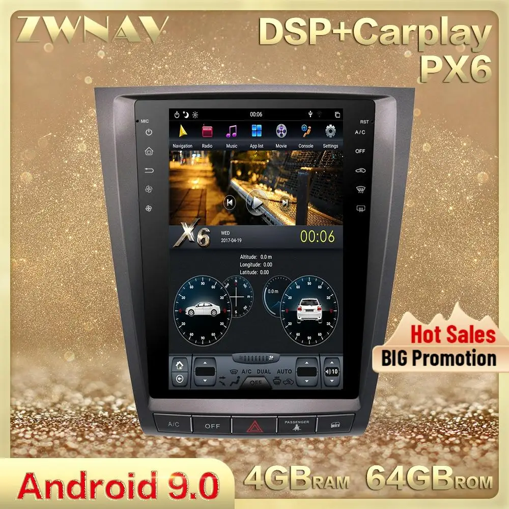 Экран Tesla Android для Lexus GS GS300 GS350 GS450 GS460 2004 2005 2006 2007 2008 2009 2010 2011 2012 радио аудио GPS