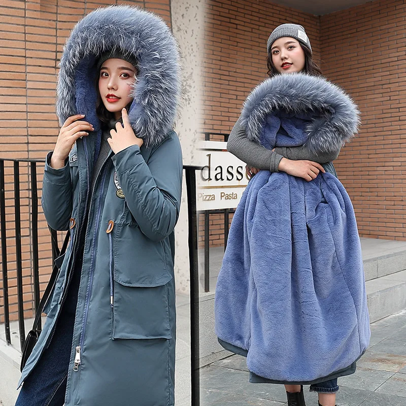 

2019 Winter New Style Korean-style Cotton Coat Women's Mid-length Loose-Fit Cotton-padded Clothes off Season Cotton-padded Jacke