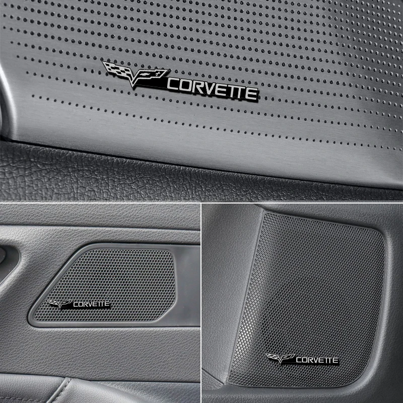 4 шт. 3D алюминиевый динамик стерео значок эмблема наклейка для Chevrolet Corvette Colorado Cruze