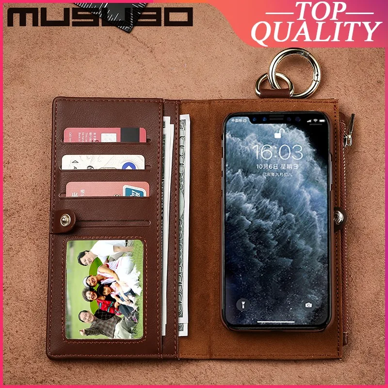 Чехол Musubo из натуральной кожи для iPhone 5S SE 6S Plus 7 8 XS XR 11 Pro Max роскошные чехлы чехол с