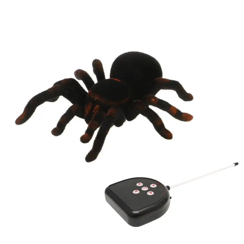 2020 nuevo Control remoto suave felpa tenebrosa araña infrarroja RC Tarantula niño regalo juguete MAY16_35