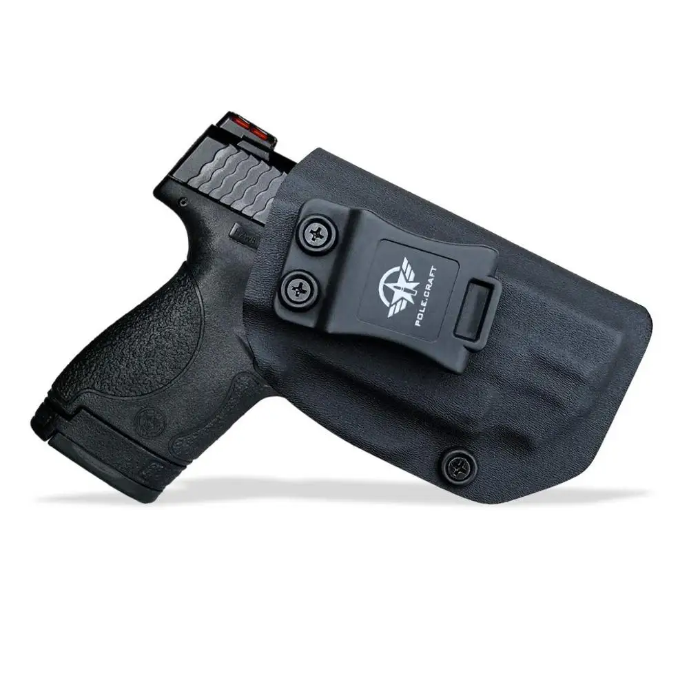 Полюс. Ремесло KYDEX кобура iwb Smith& Wesson M& P щит 9 мм/. 40/лазерный пояс скрытый чехол для пистолета - Цвет: Black For Right