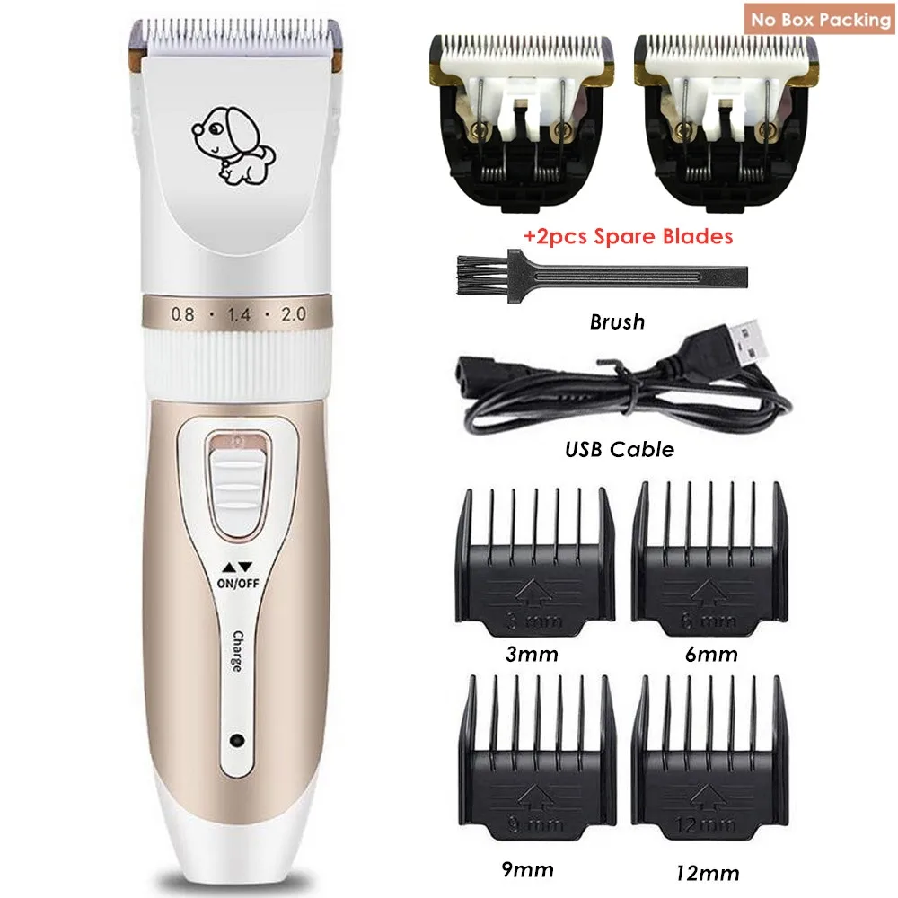 Rechargeable Low-noise Pet Hair Clipper Remover Cutter Grooming Cat Dog Hair Trimmer Electrical Pets Cut Machine USB Charge