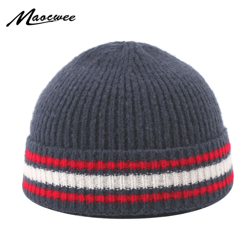 

New Winter Colorful Beanie Hat Men Women Solid Color Knitting Comfortable Beanies Hat Accessories Outdoor Thick Warm Cotton Hats