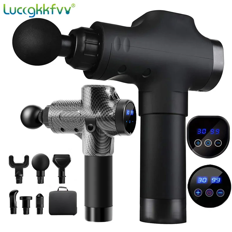 Pistolet do masażu z wyświetlaczem LCD, głęboki masażer mięśni, ból mięśni, masaż karku, ćwiczenia, relaks, odchudzanie, kształtowanie, ulga w bólu 1 Pistolet do masażu z wyświetlaczem LCD, głęboki masażer mięśni, ból mięśni, masaż karku, ćwiczenia, relaks, odchudzanie, kształtowanie, ulga w bólu 1