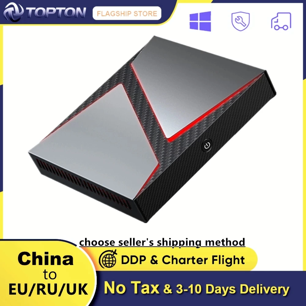 Игровой мини-ПК TOPTON Intel i9 9880H i7 9750H i5 9300H GTX 1650 2 * DDR4 NVMe SSD настольный компьютер Windows 11/10