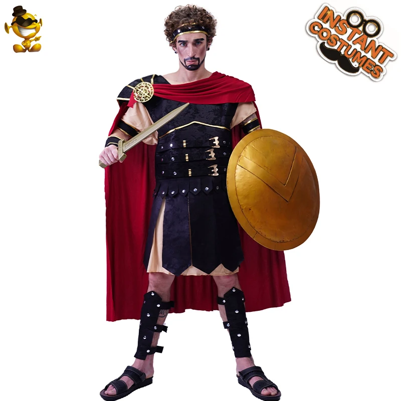 

Purim Men Dress Up Deluxe Warrior Costumes Halloween Adult Cosplay Ancient Roman Gladiator Outfits Christmas Party Mens Costume