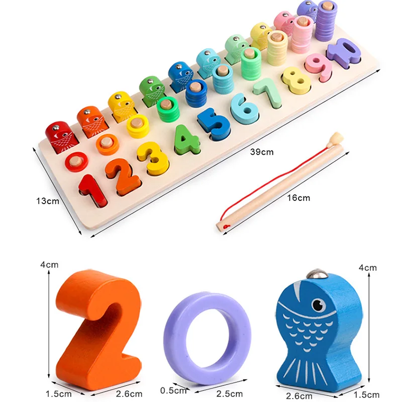 

Montessori Toy Educational Game Years Old Baby Early Educational Teaching Aid 2-3-4-5-6 Unisex with Numbers Board