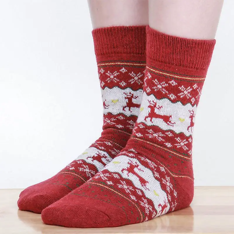 

Women Winter Warm Socks Christmas Gift Snowflake Deer Comfortable Socks