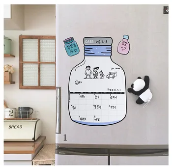 

INS Korea creative bottle refrigerator magnetic calendar Nordic decorative writing post message board magnetic tape