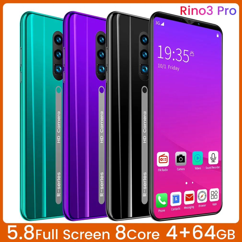 

3G Smartphone 5.8 Inch Full Screen Android Hd Screen Smartphone Fingerprint Unlock Machine 4+64G Flash Memory