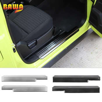 

BAWA Stainless Steel Threshold Bar Car Door Sill Plate Guard Cover Trim Styling Moldings Accessories for Suzuki Jimny 2019+