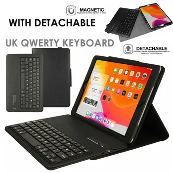 

Luxury PU Leather Protective Case with QWERTY Working Keyboard Compatible For 10.2 inch Apple iPad Tablets Case Accessories