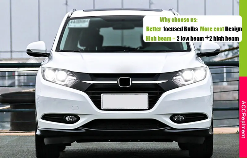 Автомобильный Стайлинг для Honda Vezel фары- светодиодный фонарь светодиодный drl H7 hid Bi-Xenon двойные линзы ближнего света
