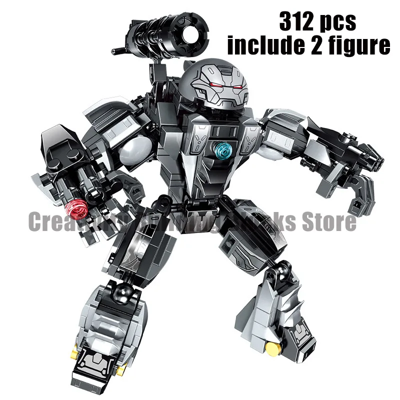 

2020 New Superhero Serices Classic Movie War Mech 2 Forms Building Block Model Set Children's Toys Children's Christmas Gifts