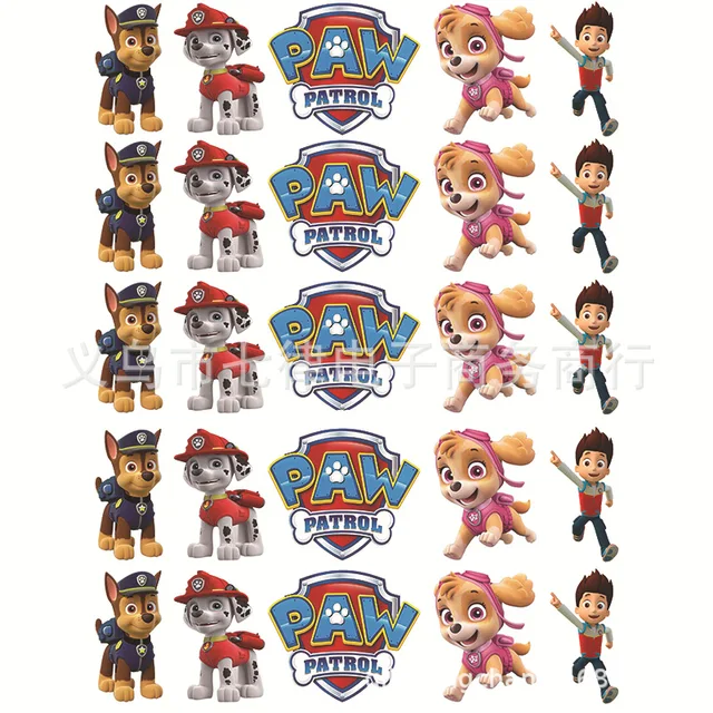 Paw Patrol Cake Decoration Set Children's Birthday Party Plug-in Cartoon Figures Baking Supplies Kids Anime Kawaii Cup Cake Card 25pcs 30g