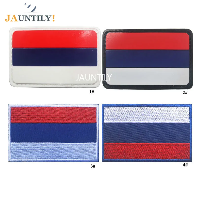 

Russia Flag Epaulette Badges for Clothes Embroidery Patch Army Backpack Jacket Diy Armband Sticker Military Fans Patches