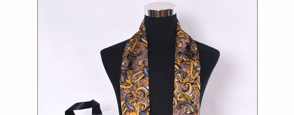 [BYSIFA] Black Red Long Scarves For Men Fashion Accessories Male Pure Silk Scarf Cravat Winter Flowers Pattern Scarf 160*26cm head wraps for men