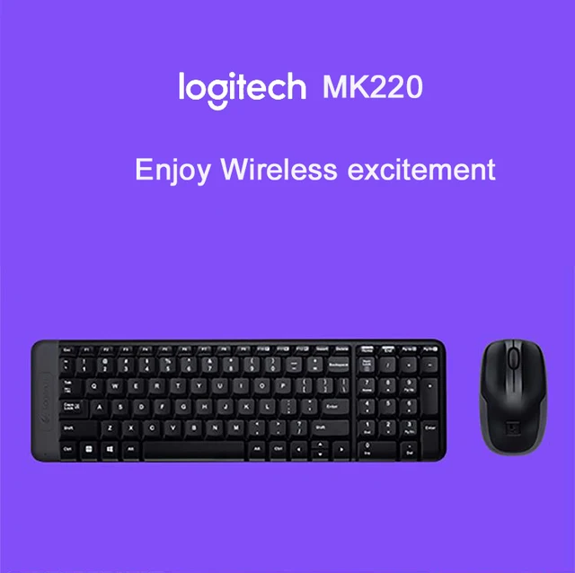 Logitech Mk220 Wireless Keyboard And Mouse Combo 11 Multimedia Shortcut Keys 1000dpi Mice Usb Receiver Set Office For Laptop Pc - Keyboard Mouse Combos - AliExpress