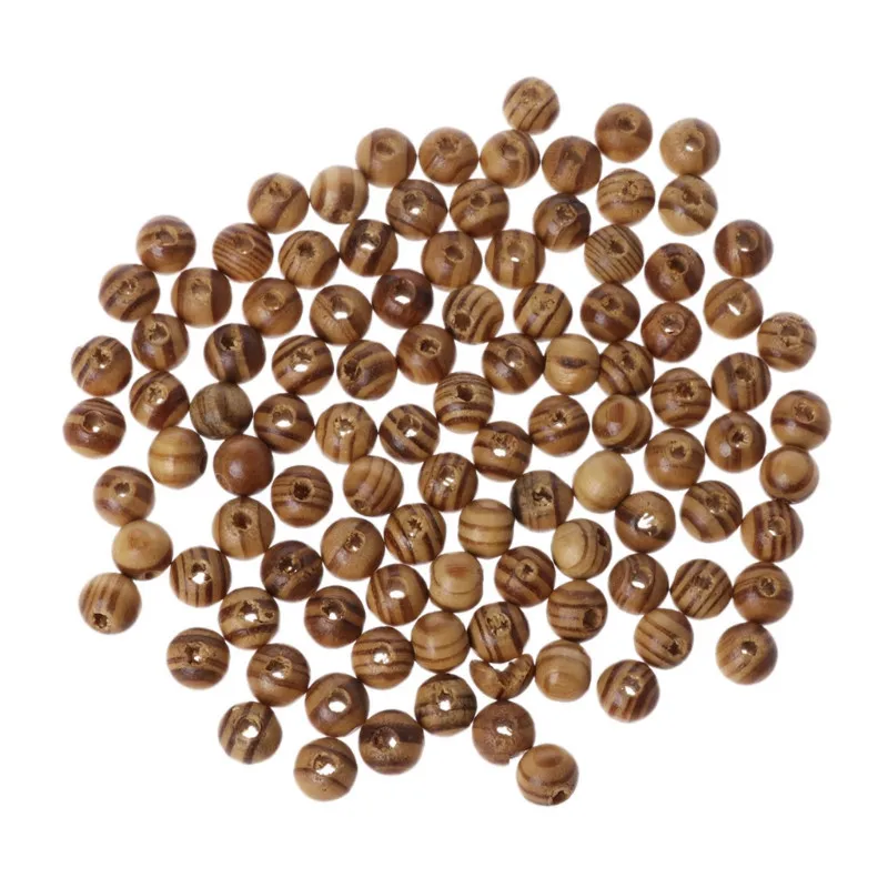 10mm-100pcs 50 шт. деревянные проставки бусины, Свободное ожерелье Подвески для изготовления украшений выводов 20 мм 72XF - Цвет: 10mm-100pcs