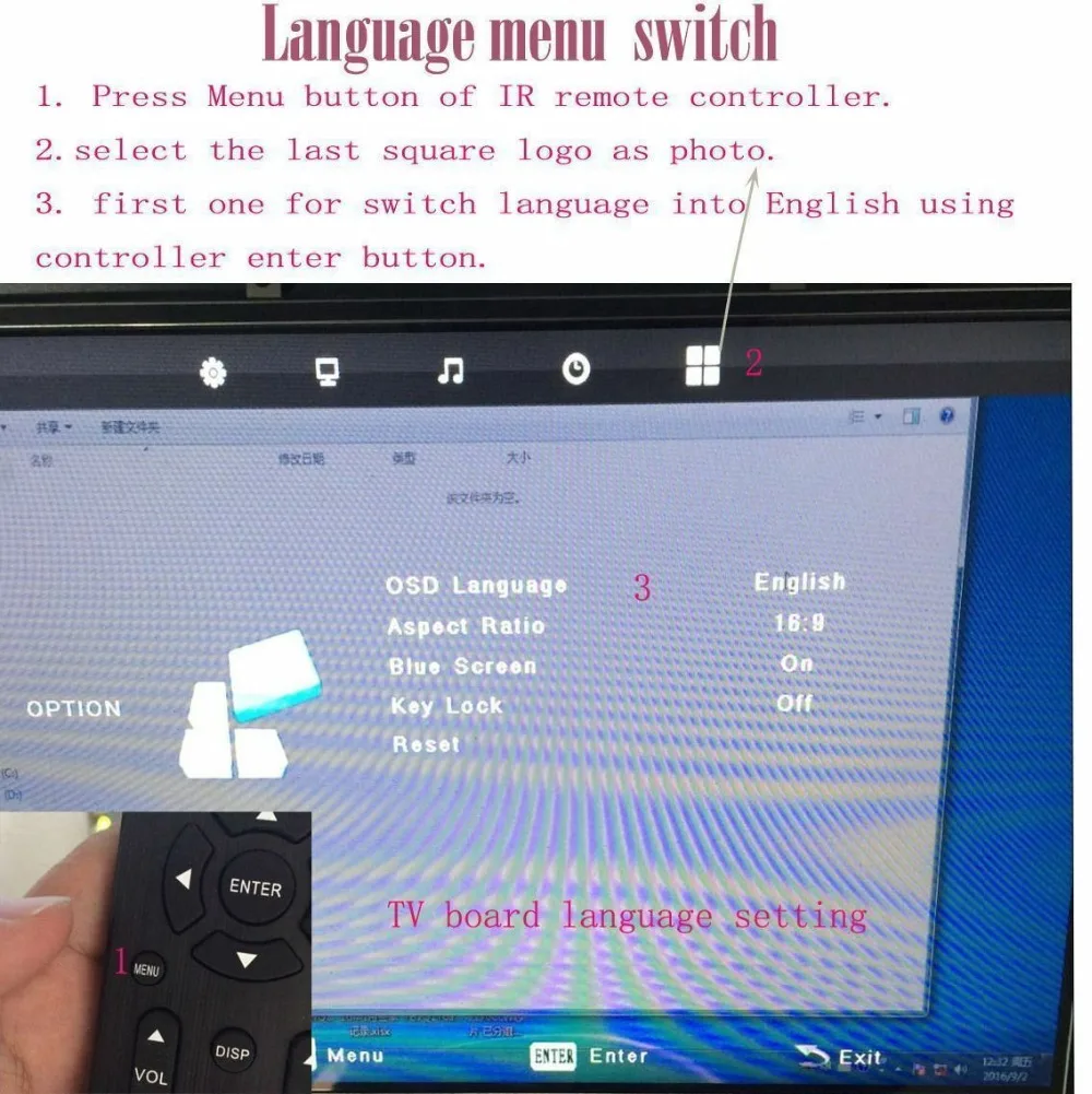 tv + hdmi vga + av usb lcd led tela placa motorista