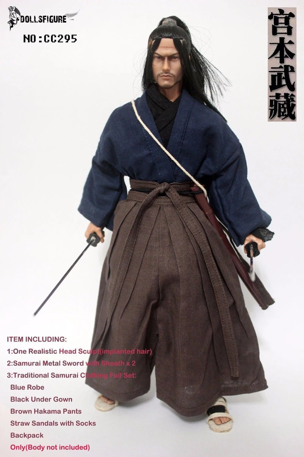 1/6 scale man head sculpt древний японский самурайский Ронин Miyamoto Musashi мужской модельный комплект одежды игрушка с мечом сандалии